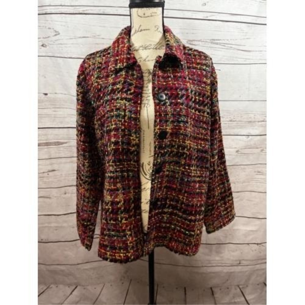 Units size 10 acrylic multi colored jacket (1795)